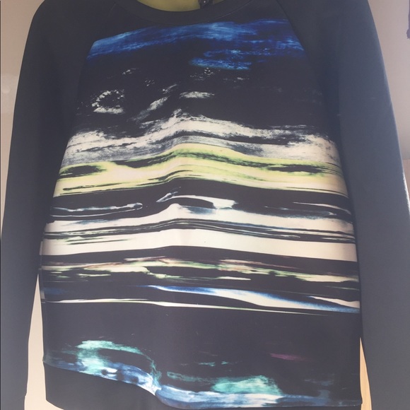 Black Aurora Borealis Neoprene Sweatshirt 6 - Picture 6 of 8